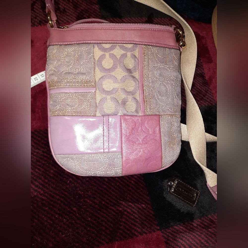 Coach Pink Patchwork Crossbody Bag - Picture 7 of 9